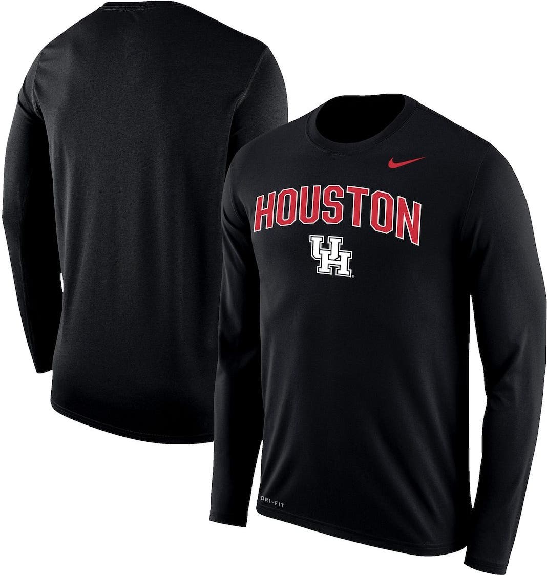Elite Fan Houston Cougars Mens Long Sleeve Arch Tee Shirt Large Dark Heather Elite Fan Houston Cougars Mens Long Sleeve Arch Tee Shirt Large Dark Heather